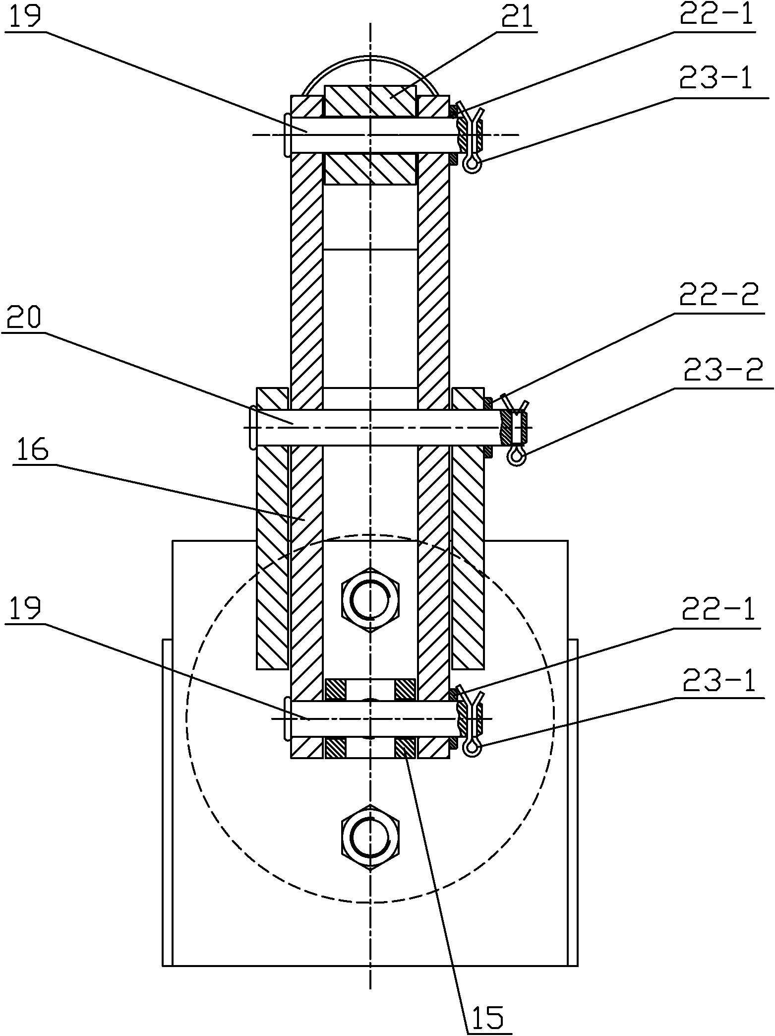 Disc unloading mechanism of dual take-up machine