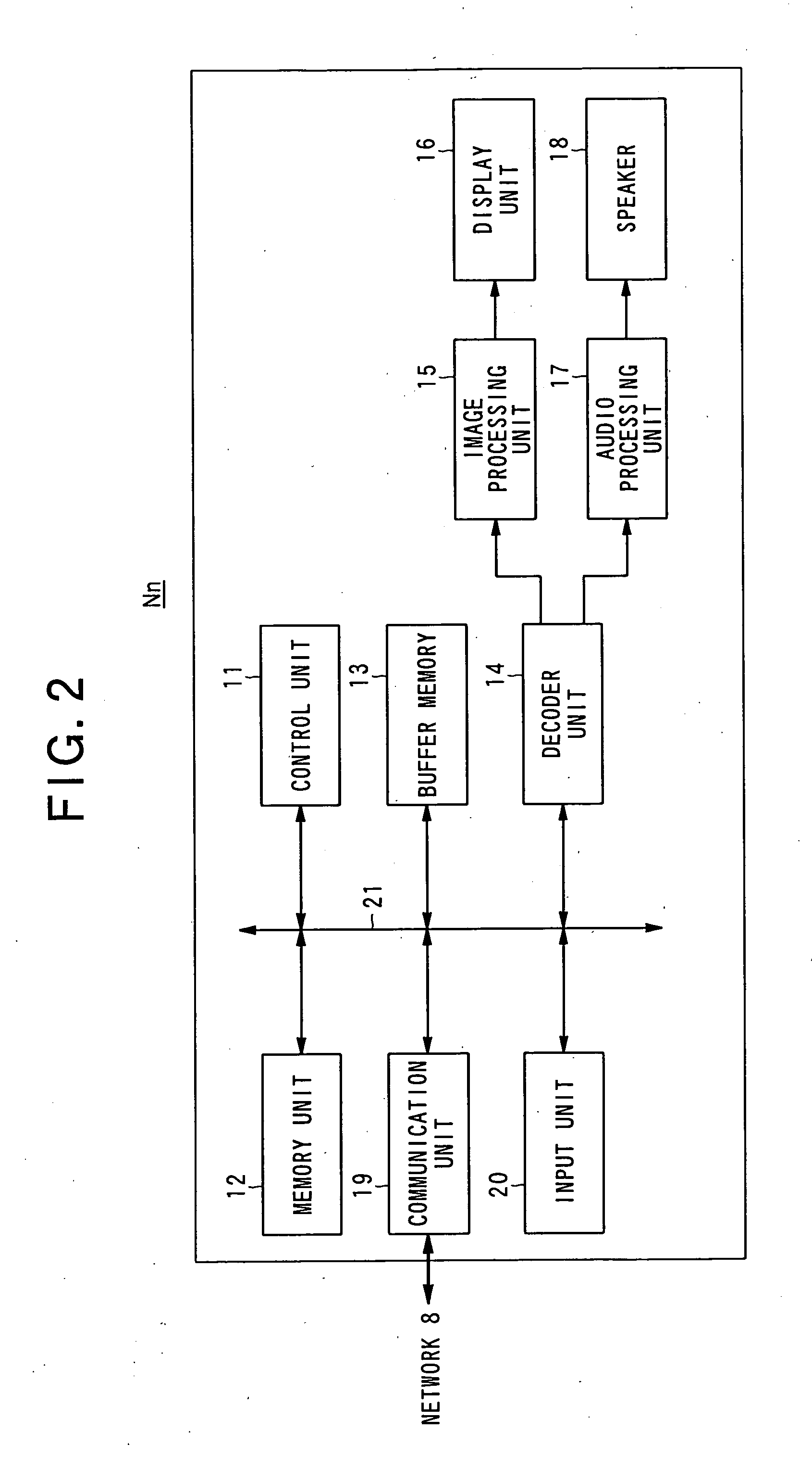 Communication system, node device, node process program and a message transmitting and receiving method