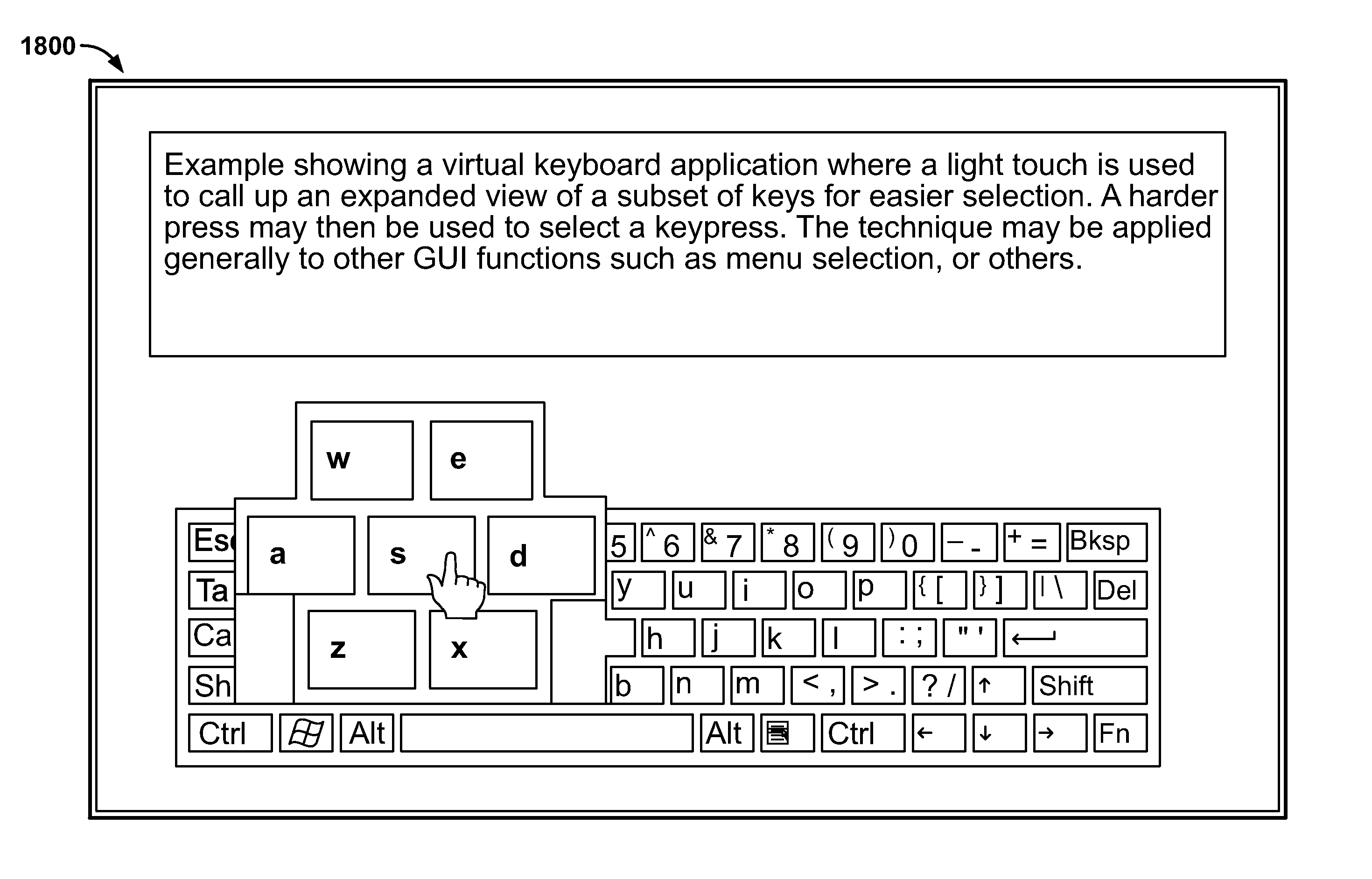 Virtual keyboard interaction using touch input force