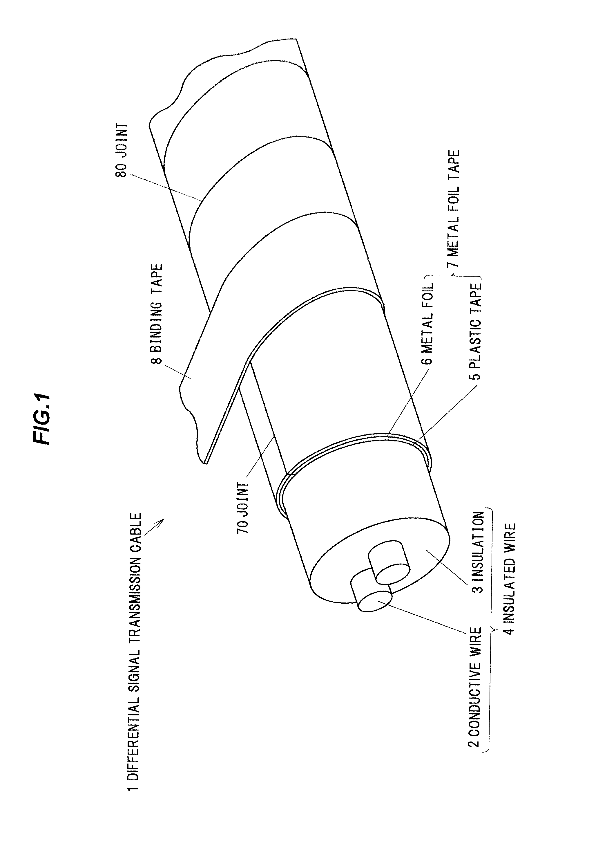 Differential signal transmission cable
