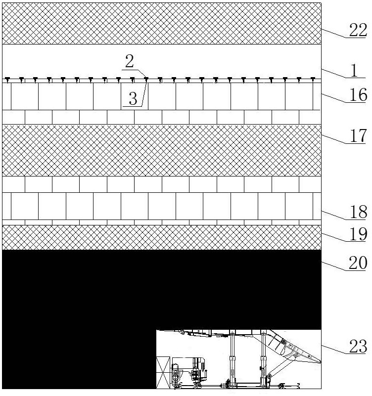 Apparatus and method for caving coal caving operation control based on ultrasonic intensity test