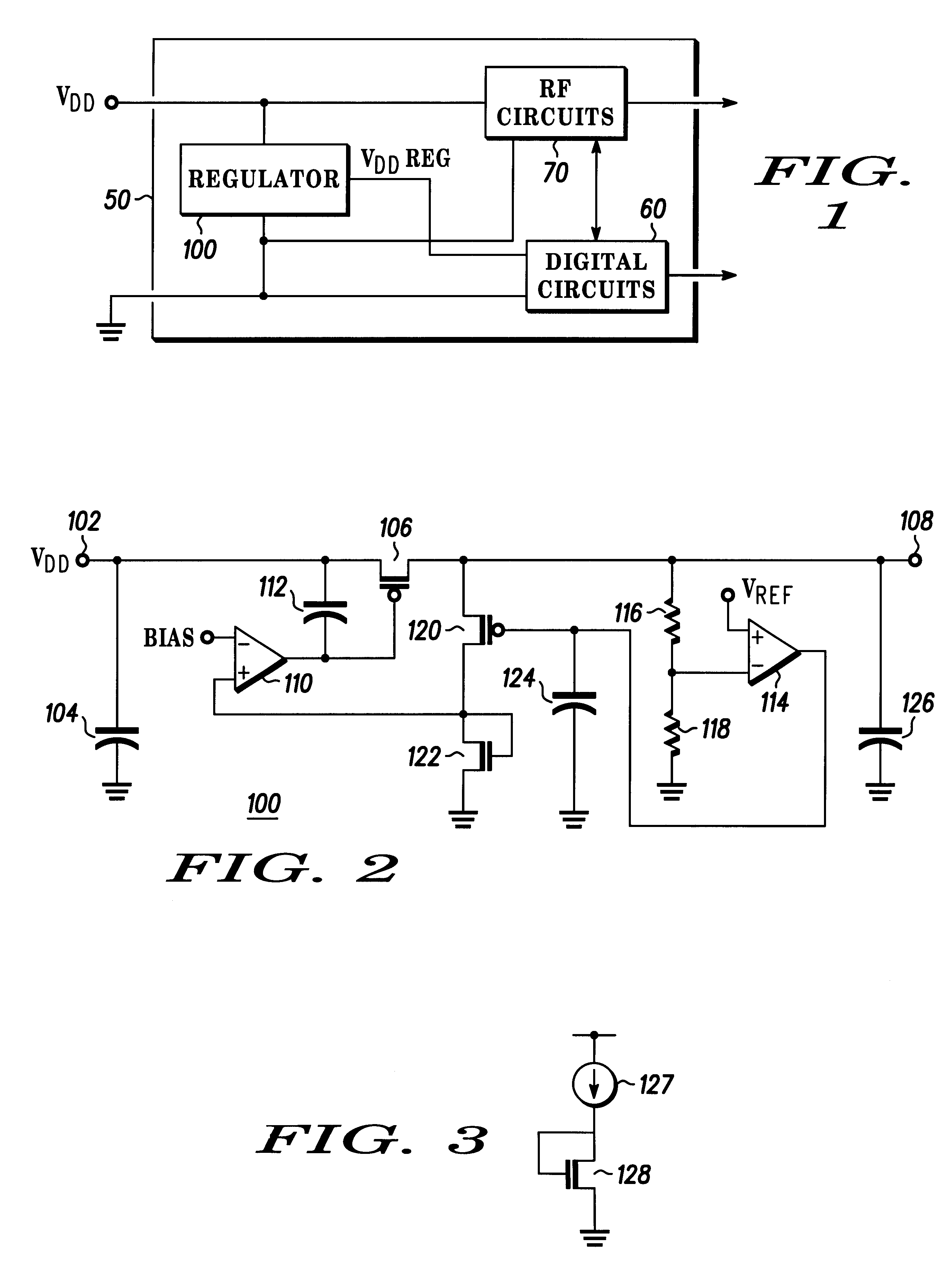 Low power voltage regulator with improved on-chip noise isolation