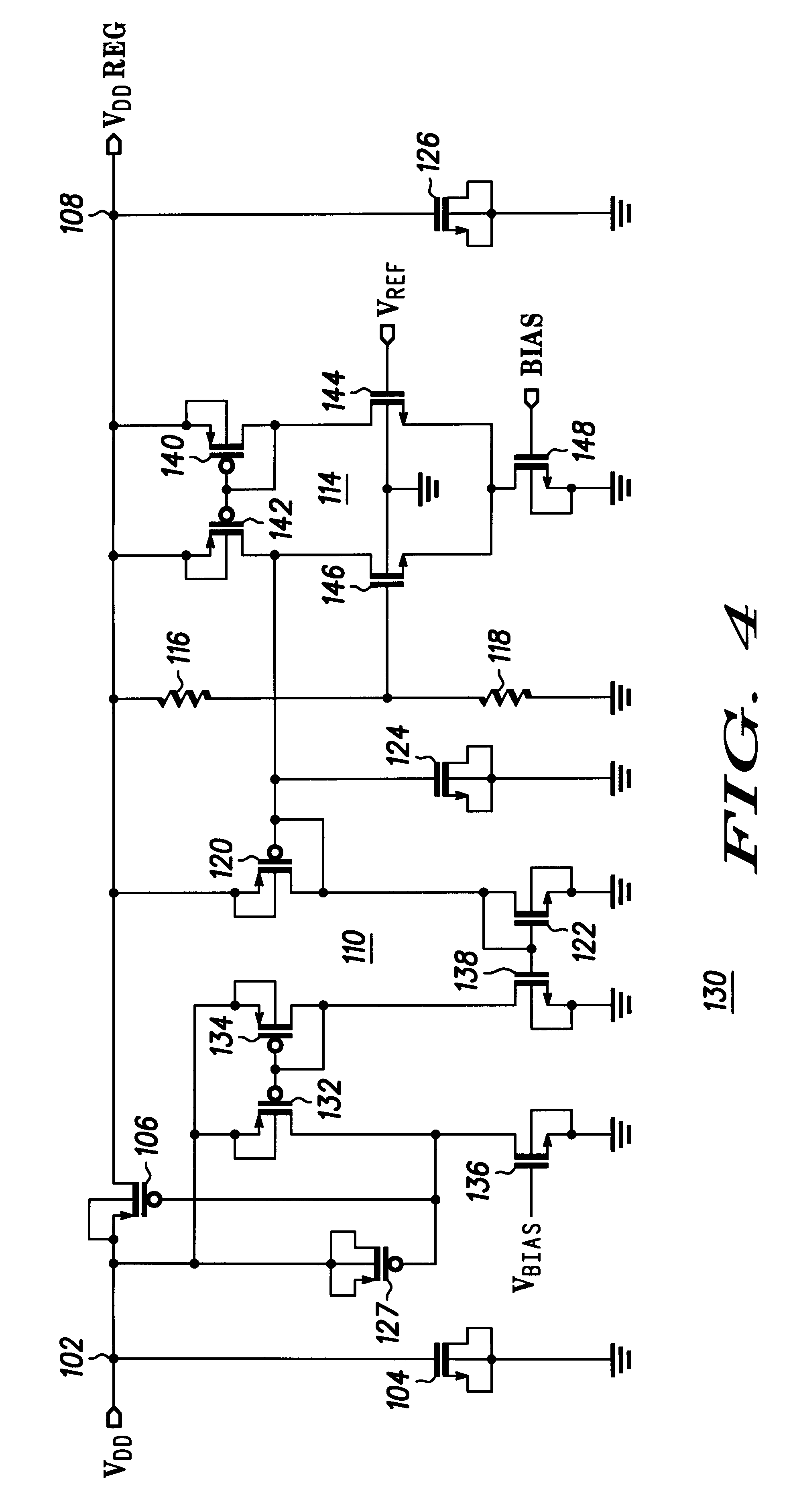 Low power voltage regulator with improved on-chip noise isolation