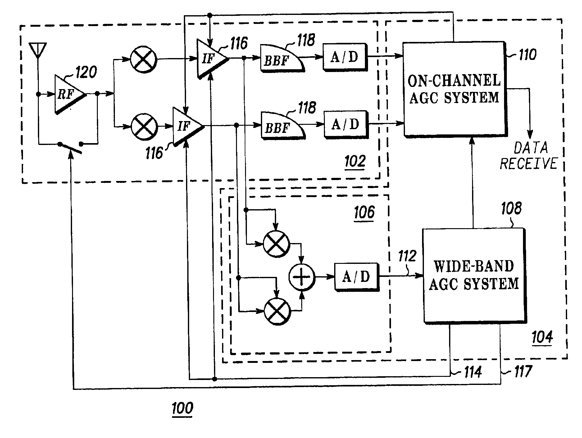 Method and apparatus in a wireless communication device for mitigating a received power overload