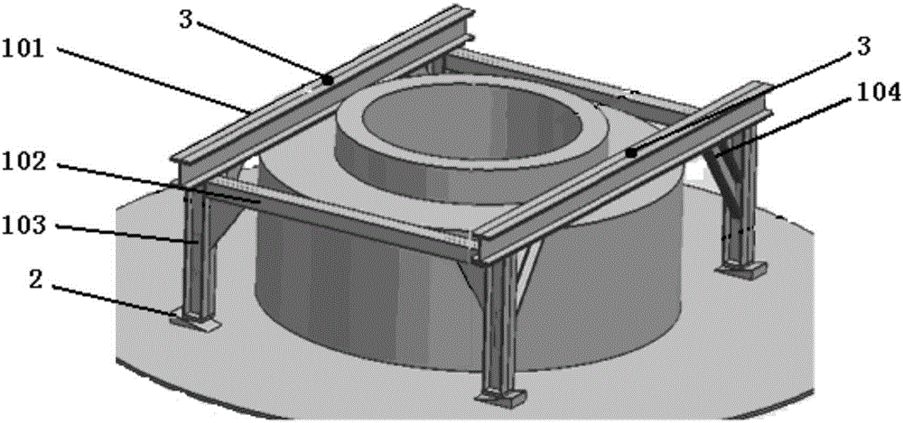 Heavy casting piece low-pressure casting bearing switching device and manufacturing method thereof