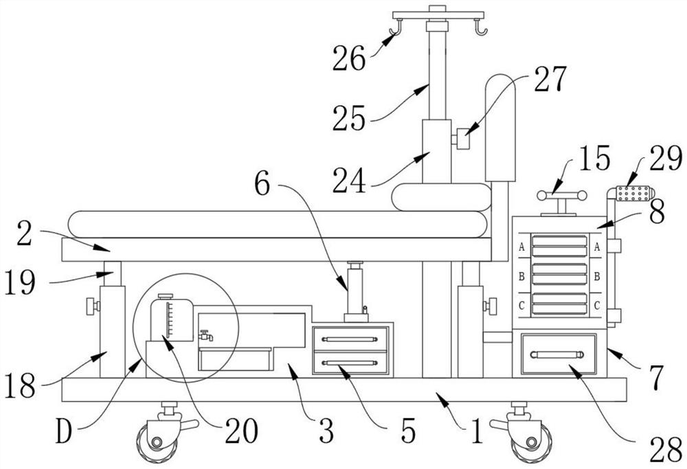 Article storage device for coronary intervention emergency treatment