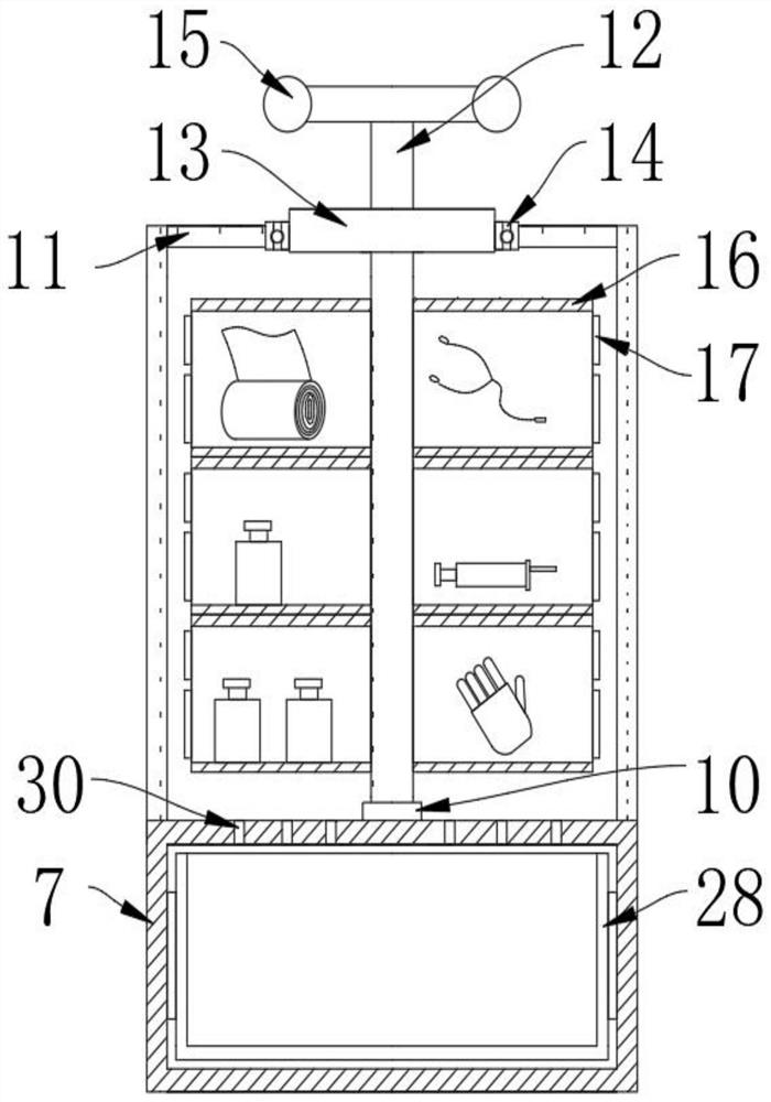 Article storage device for coronary intervention emergency treatment