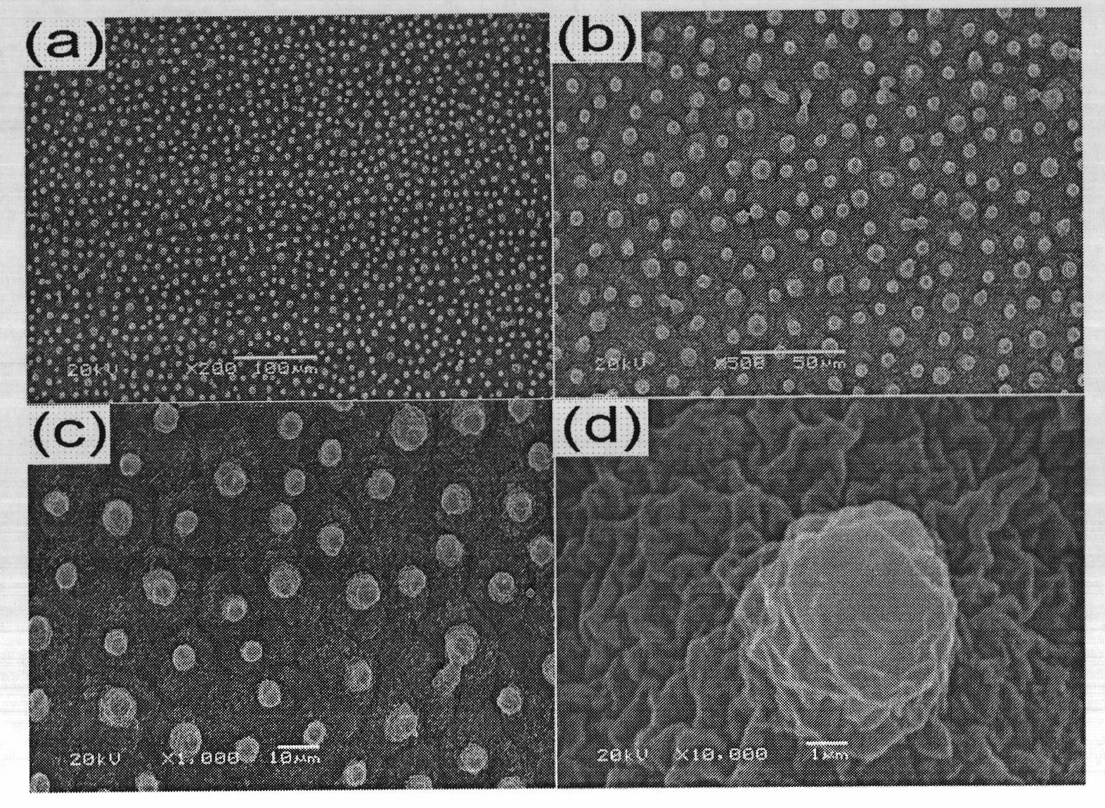 Preparation method of bionic controllable adhesive hydrophobic gold surface