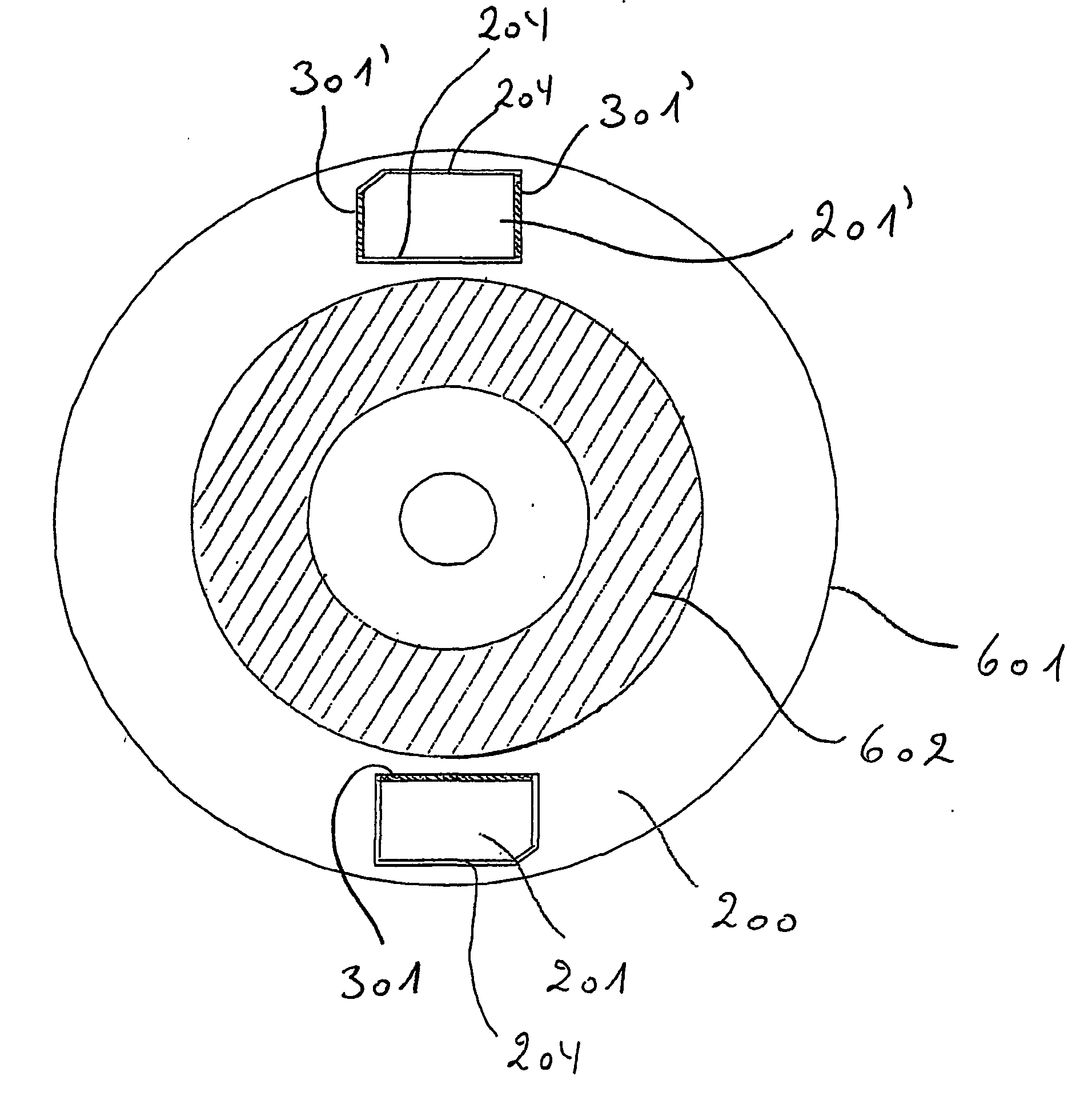 Method for production of an optical disc with a detachable module