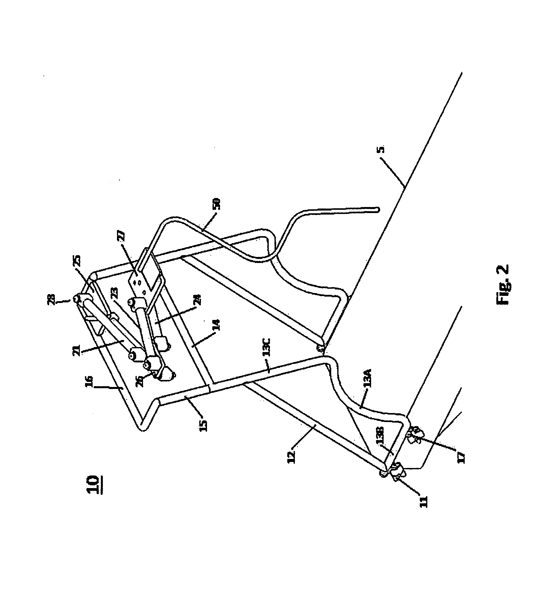 Surgical equipment supporting frames and attachments for same