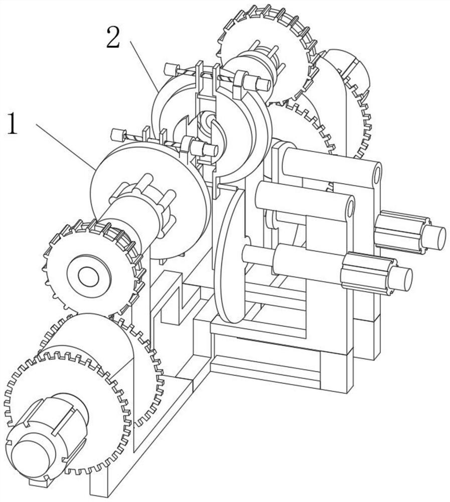 Auxiliary weaving device for artificial silk flower manufacturing