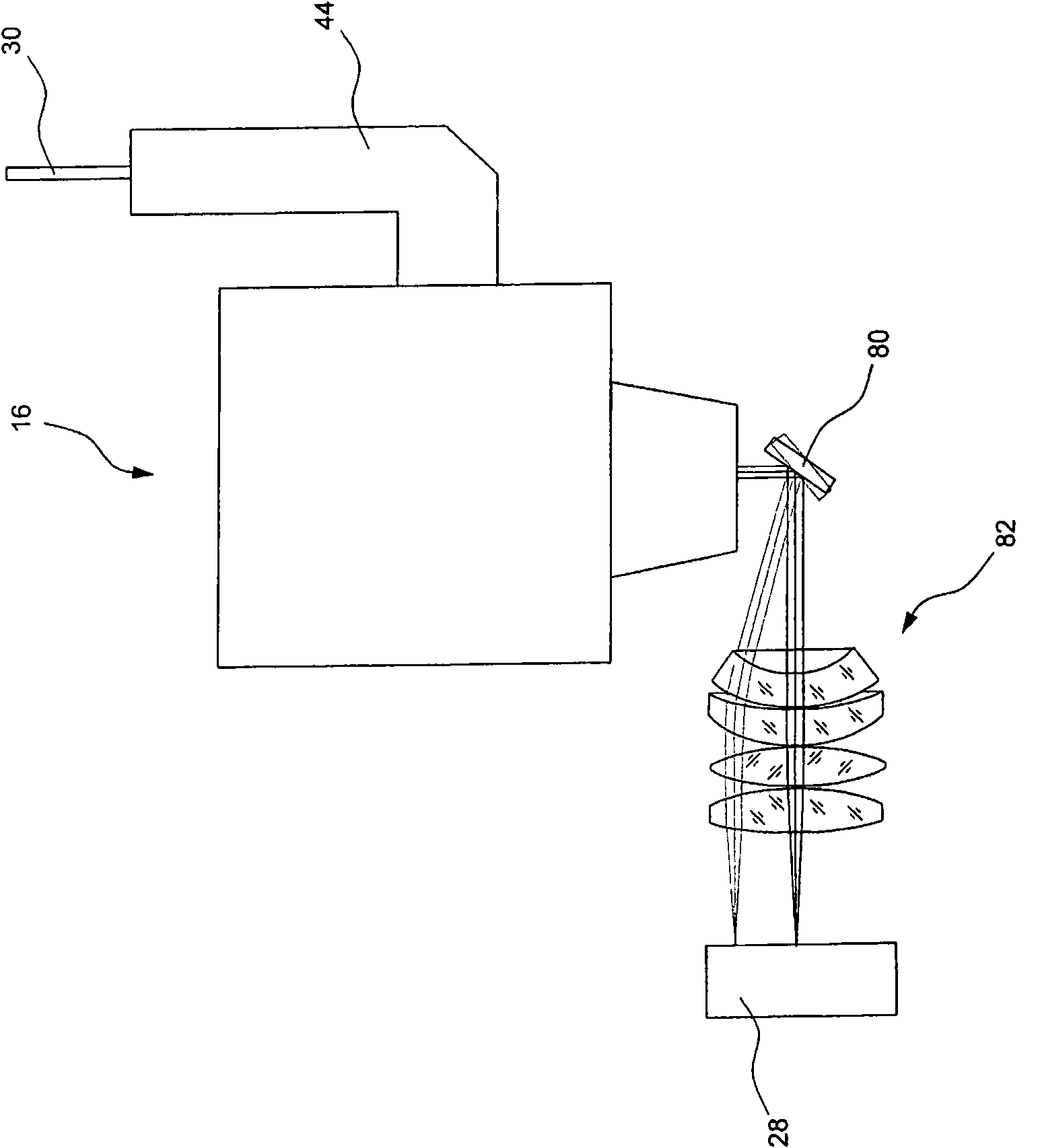 Machining device and method for machining material