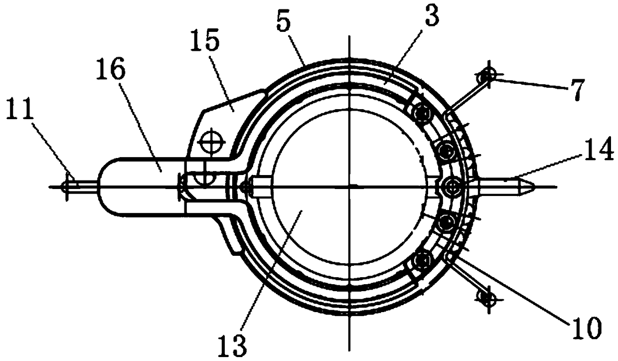 Device for measuring diameter of internal slot