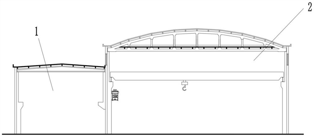 Structure of a flow maintenance workshop for rail transit vehicle components