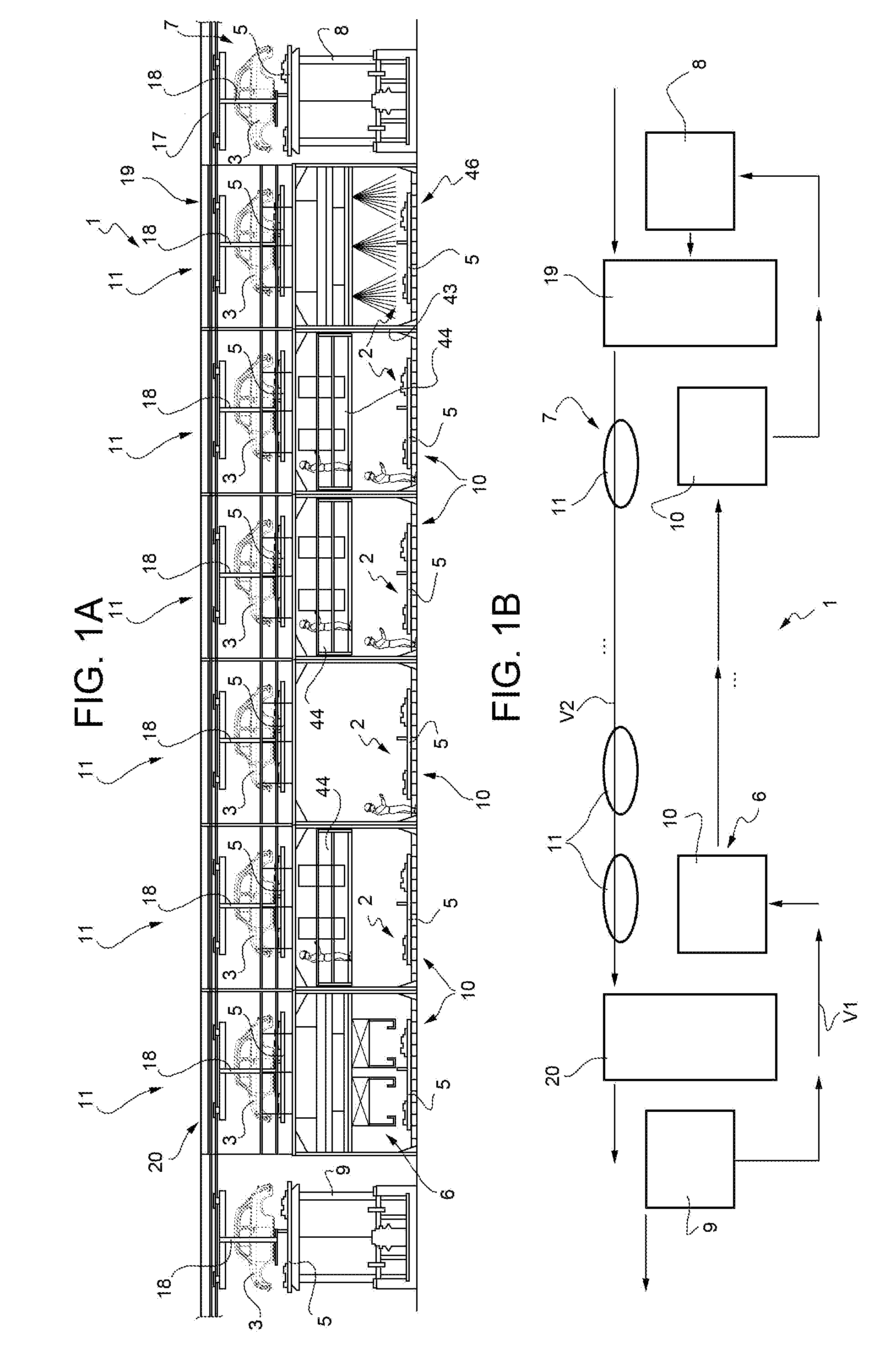 Plant for assembling mechanical parts on vehicle bodies