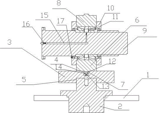 Oil hydraulic press jacking device