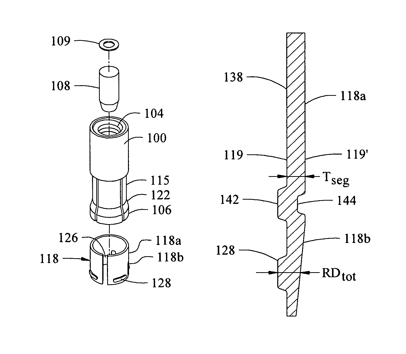 Wedge-type drop-in anchor assembly