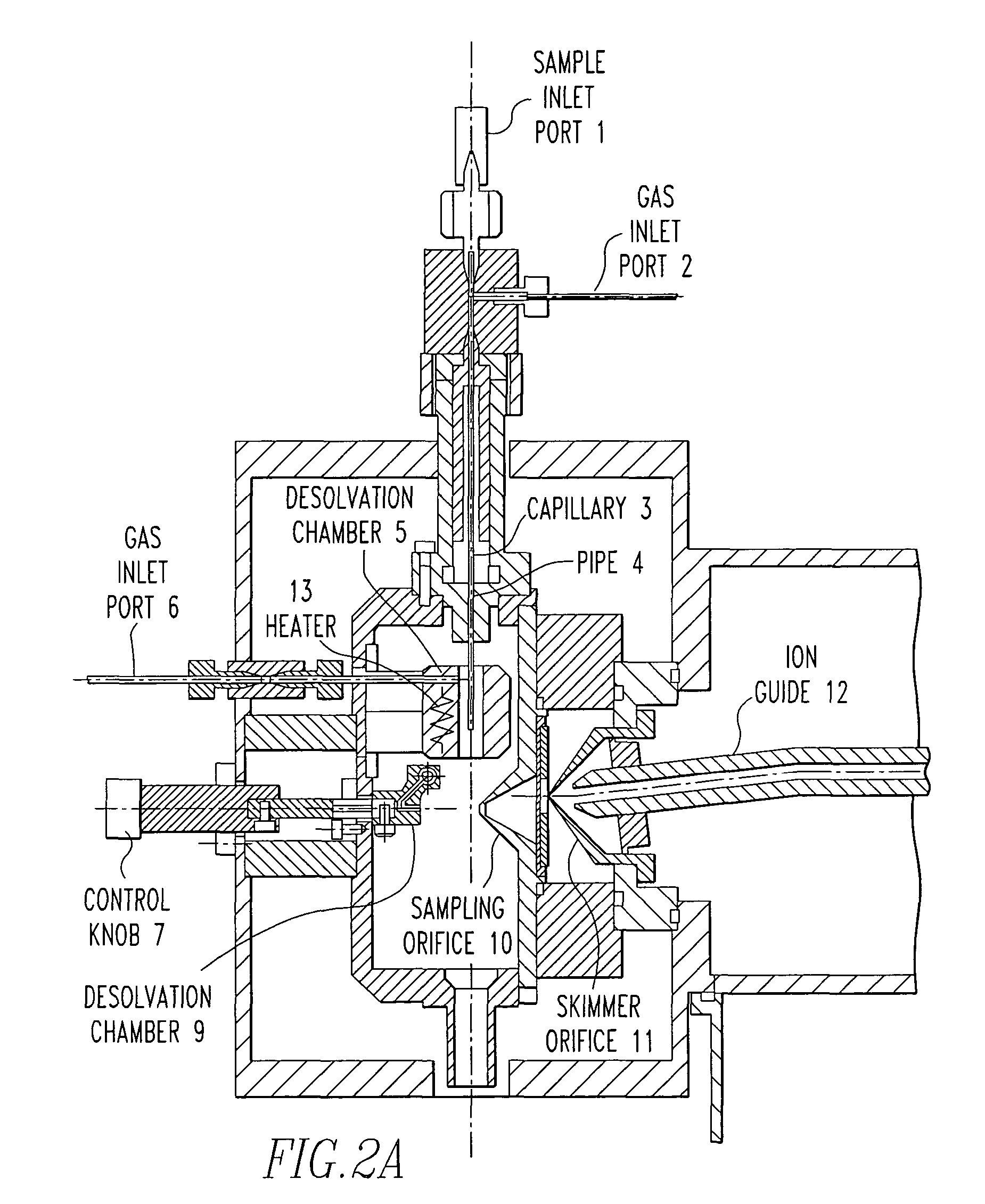 Electrospray mass spectrometer and ion source