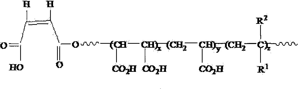 Method for preparing co-polymerized polyocarboxy acid oxymethylene-free anti-creasing finish agent