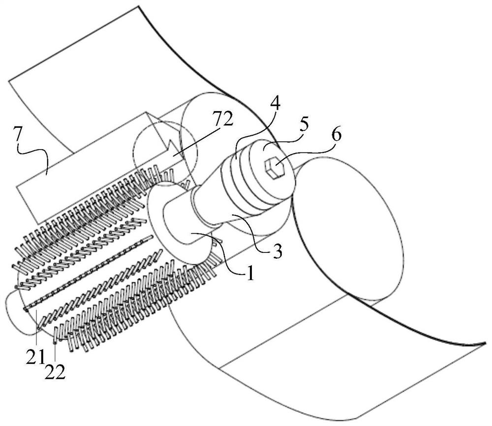 Inner lining paper embossing roller cleaning device and inner lining paper embossing system