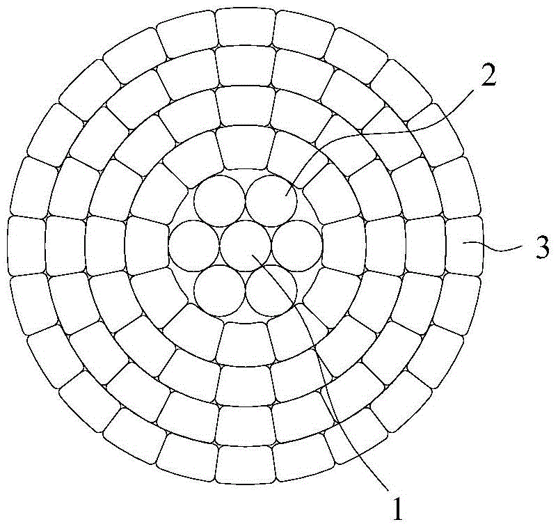 Stranded carbon fiber composite core soft aluminum wire and fabrication method thereof