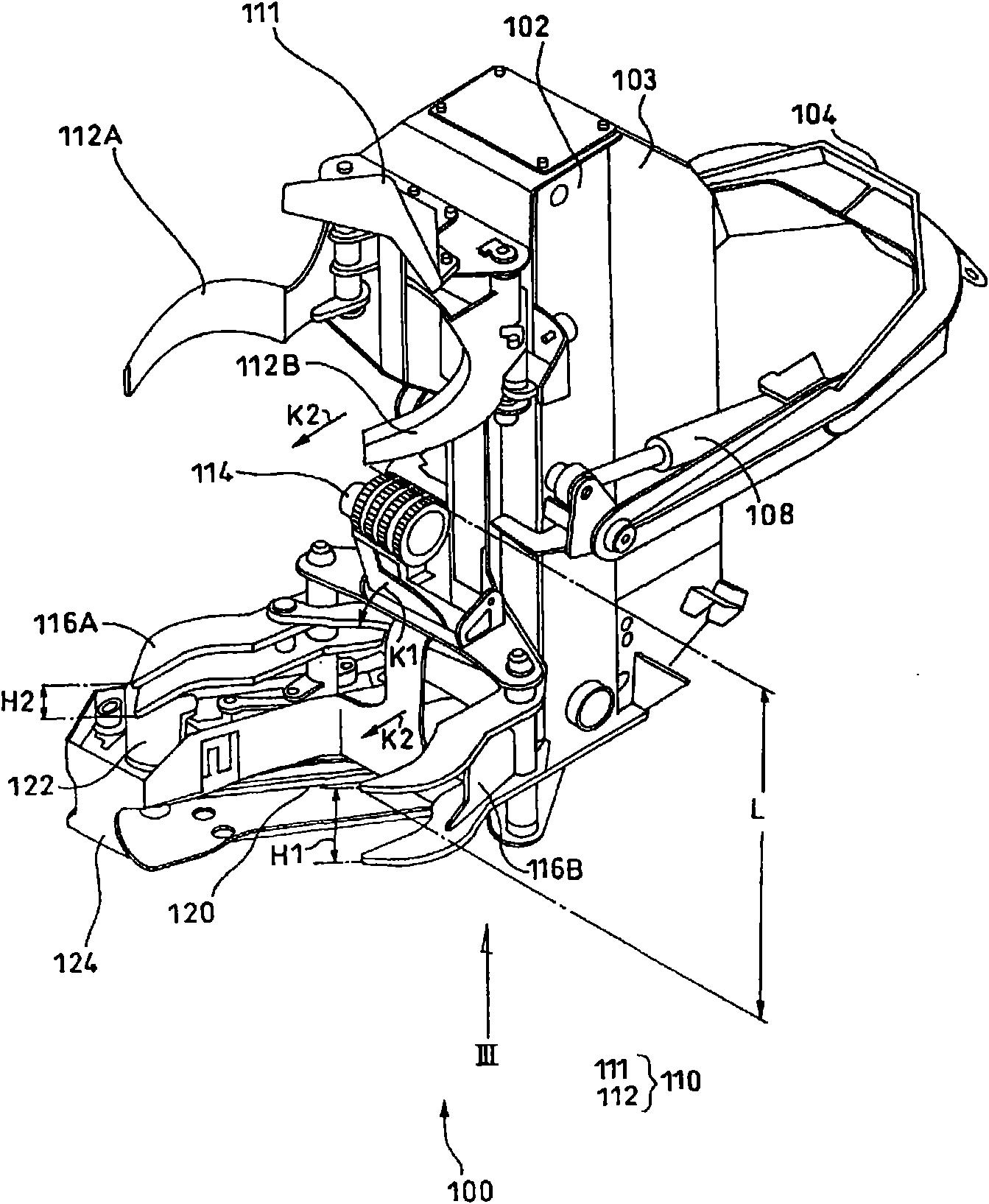 Harvester machine for wood and felling/wood making method