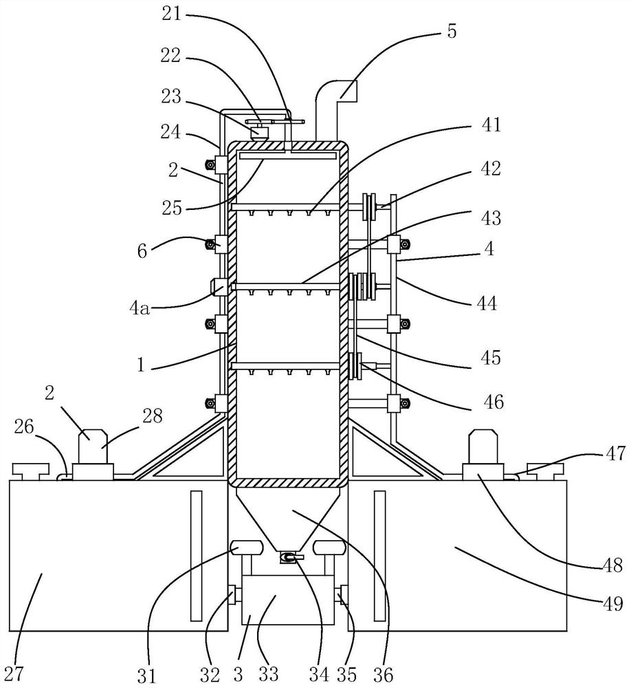 Lead smelting tail gas treatment process