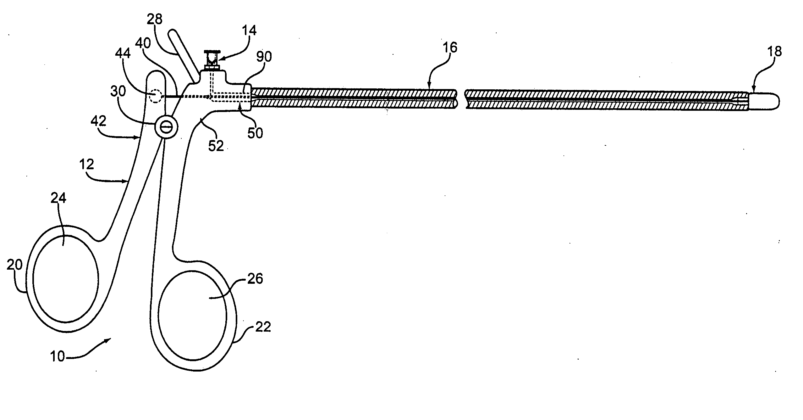 Reusable laparoscopic surgical instrument