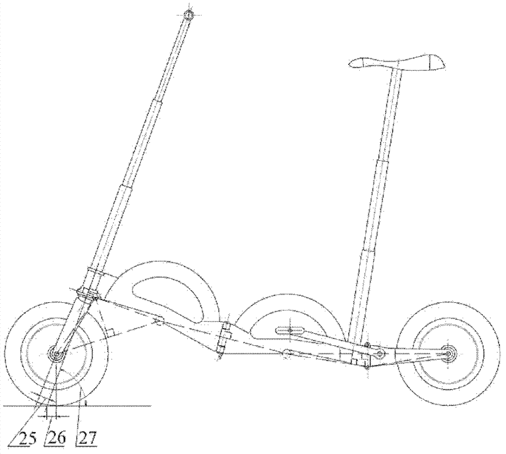 Half-containing type symmetric folding bike