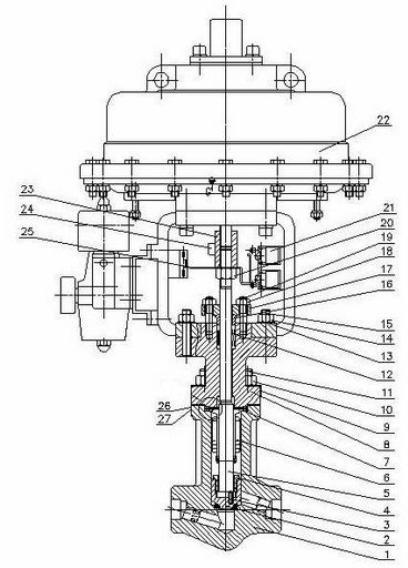 Nuclear class II film pneumatic bellows stop valve