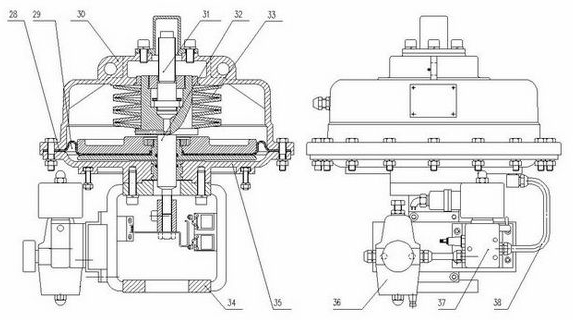 Nuclear class II film pneumatic bellows stop valve