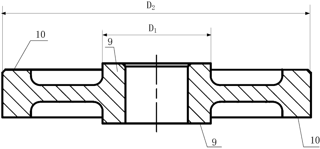 Supporting base of lathe for two-end-face floating positioning of machined part and using method thereof