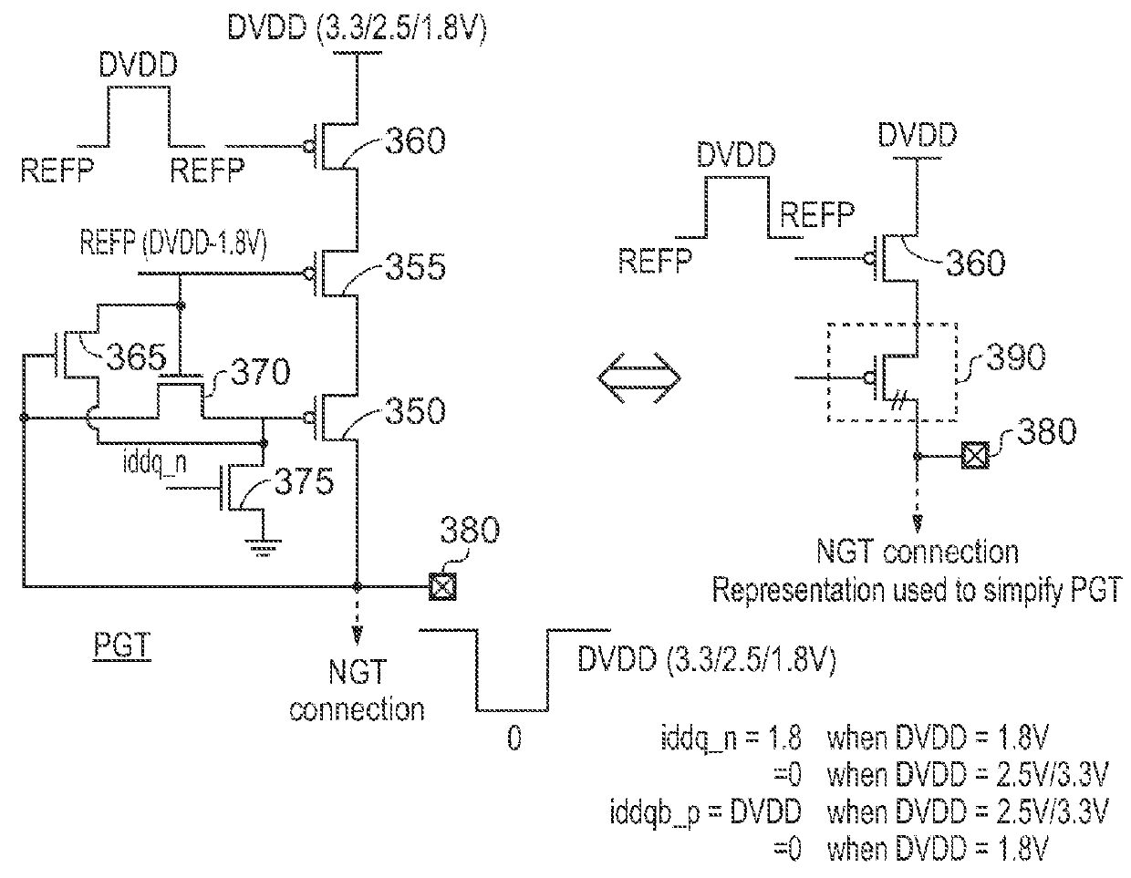 Output Signal Generation Circuitry for Converting an Input Signal From a Source Voltage Domain Into an Output Signal for a Destination Voltage Domain