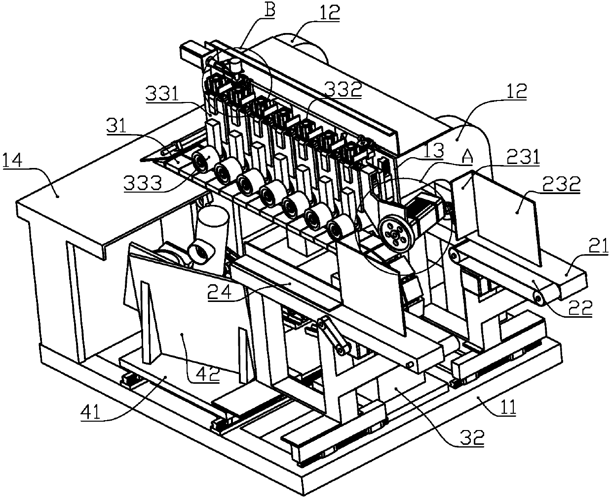 Cutting board double edges straight line milling device