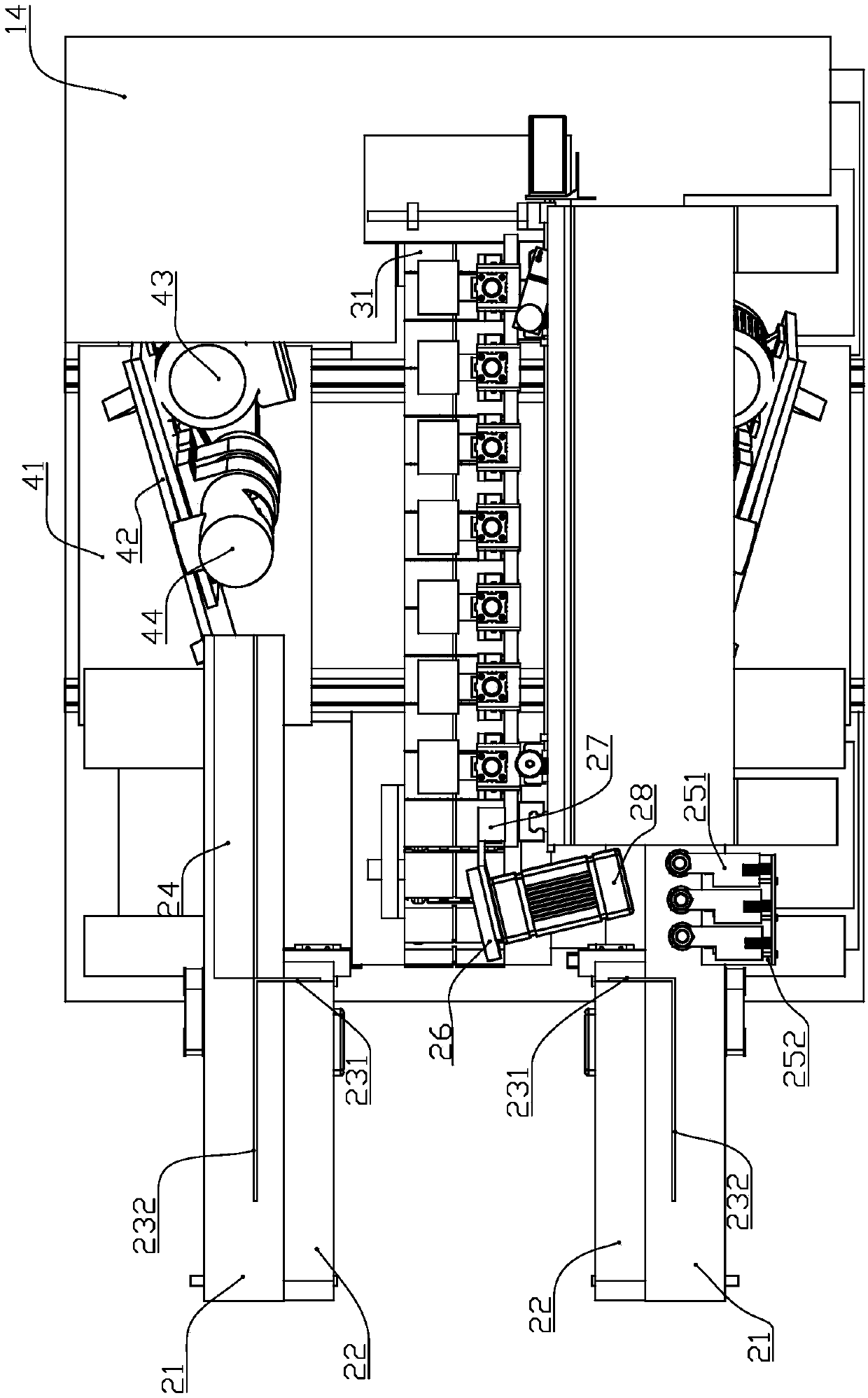 Cutting board double edges straight line milling device