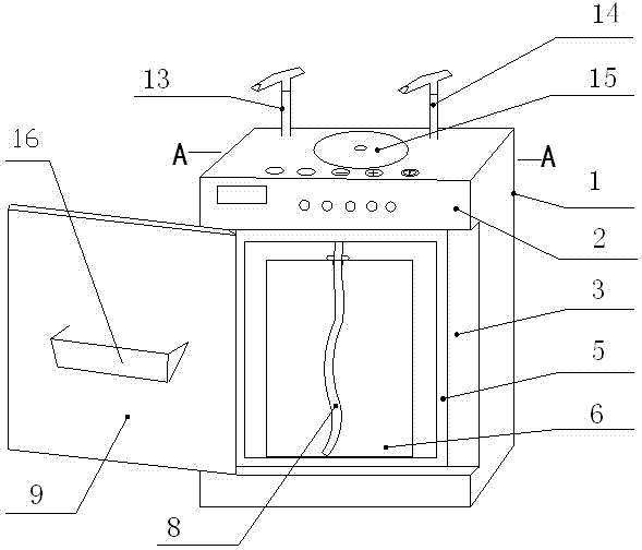 Water dispenser with built-in bucket