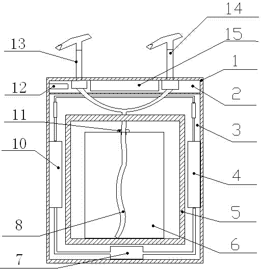 Water dispenser with built-in bucket