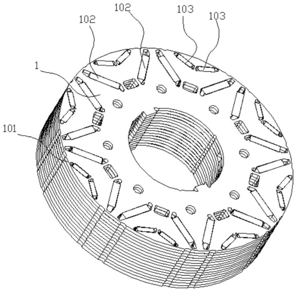 Oil-cooled motor rotor