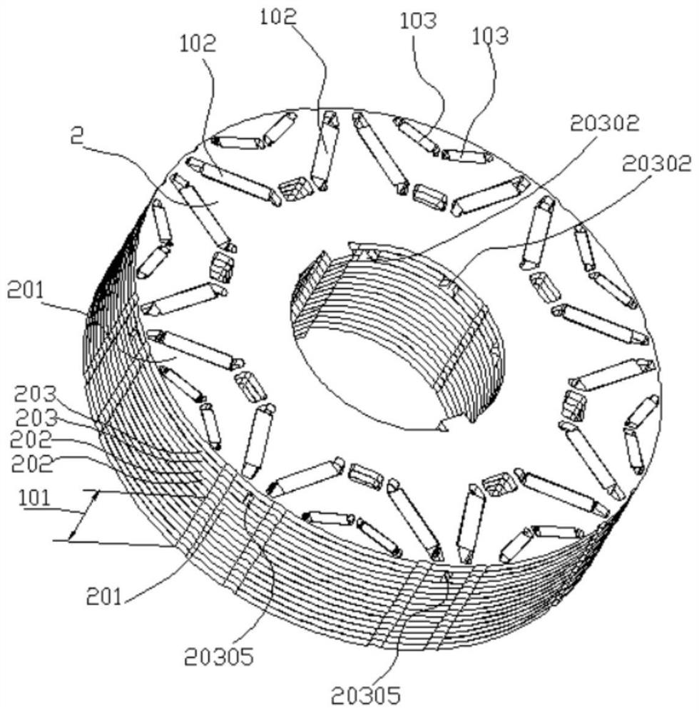 Oil-cooled motor rotor