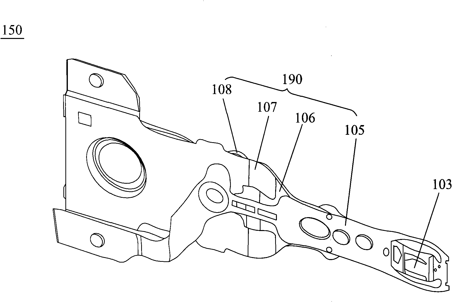 Cantilever part, head gimbal assembly and disc driving unit