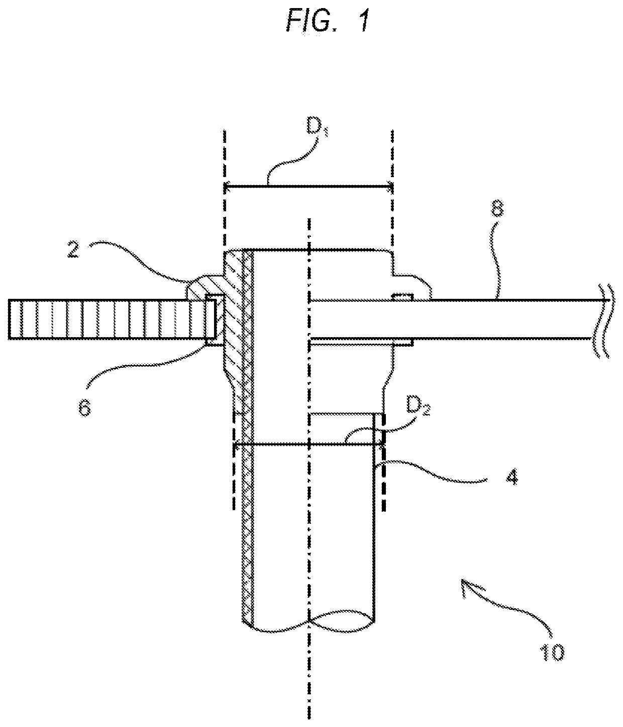 Gas downcomer pipe, installation member and desulfurization apparatus