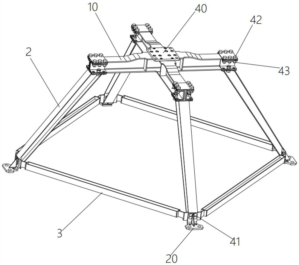 Mortise and tenon type machine frame used for liquid rocket engine