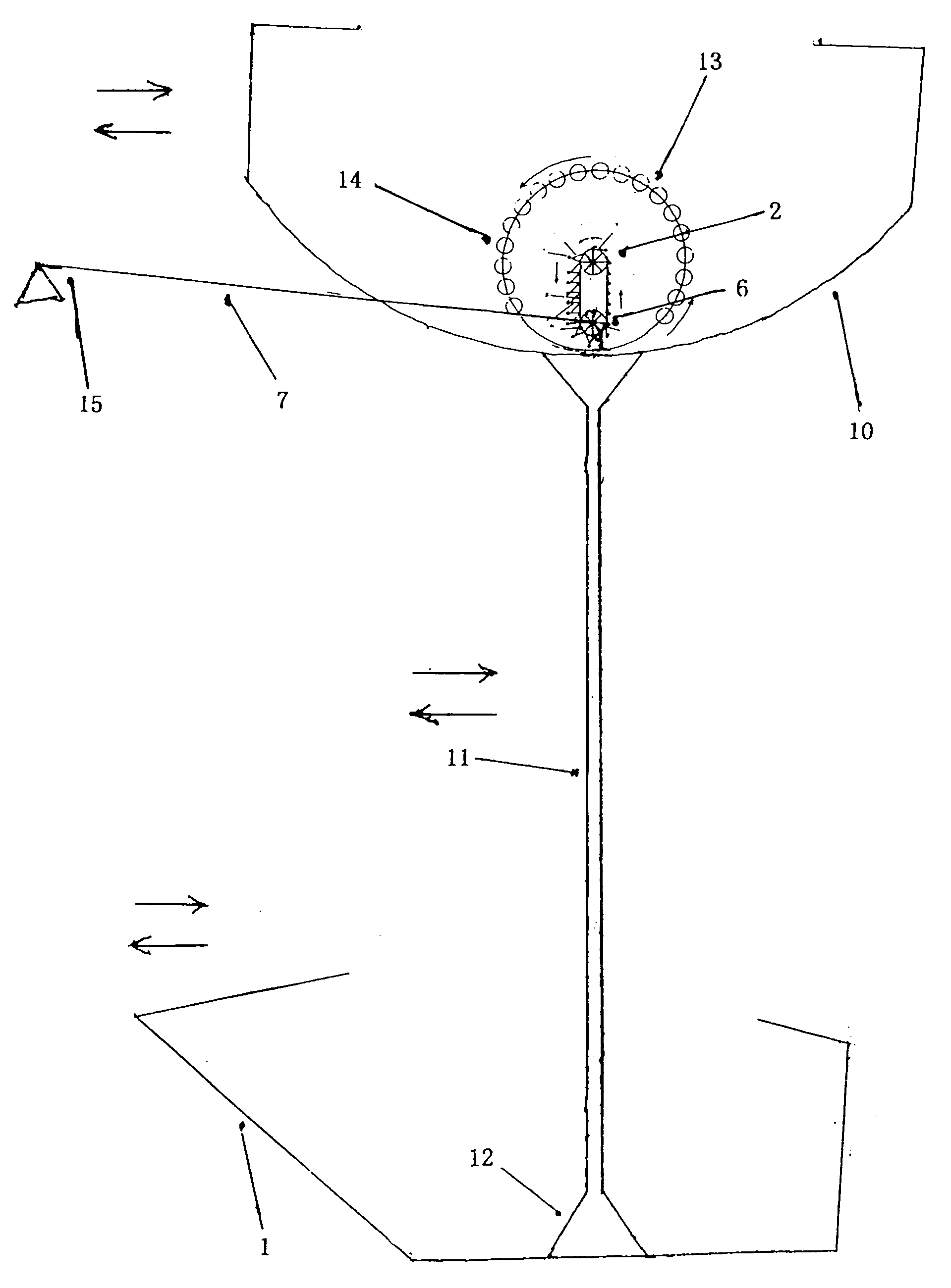 Main part device of shaking force hydraulic engine