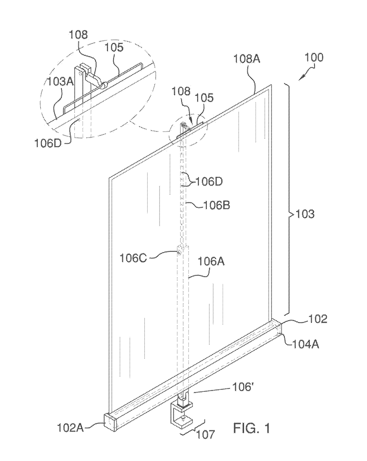 Portably engaged retractable sun shade