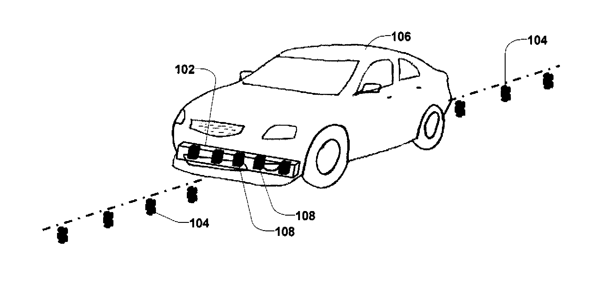 Position sensing system for intelligent vehicle guidance