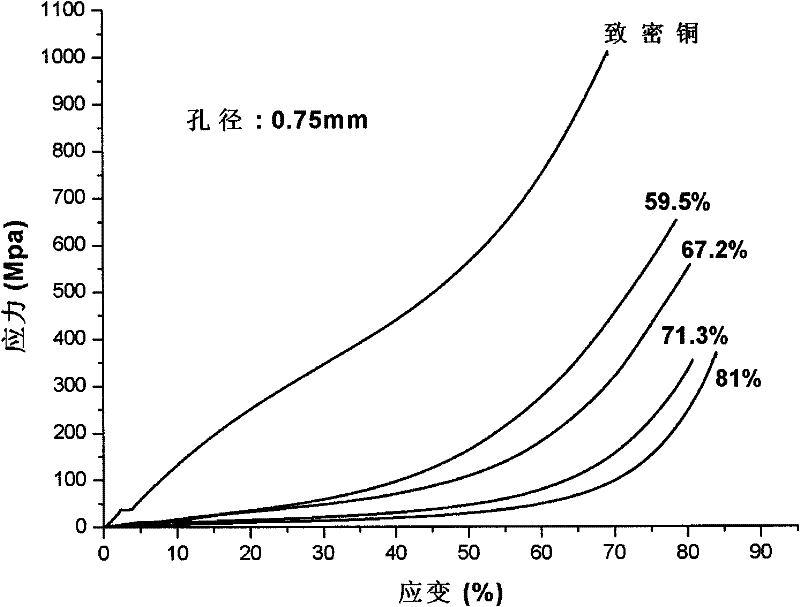 Method for preparing through-hole foam copper