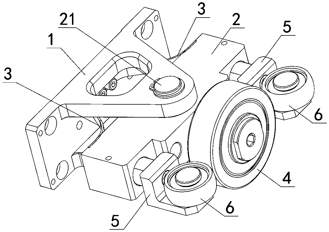 Track type robot and track type walking device, system and flexible guide mechanism thereof