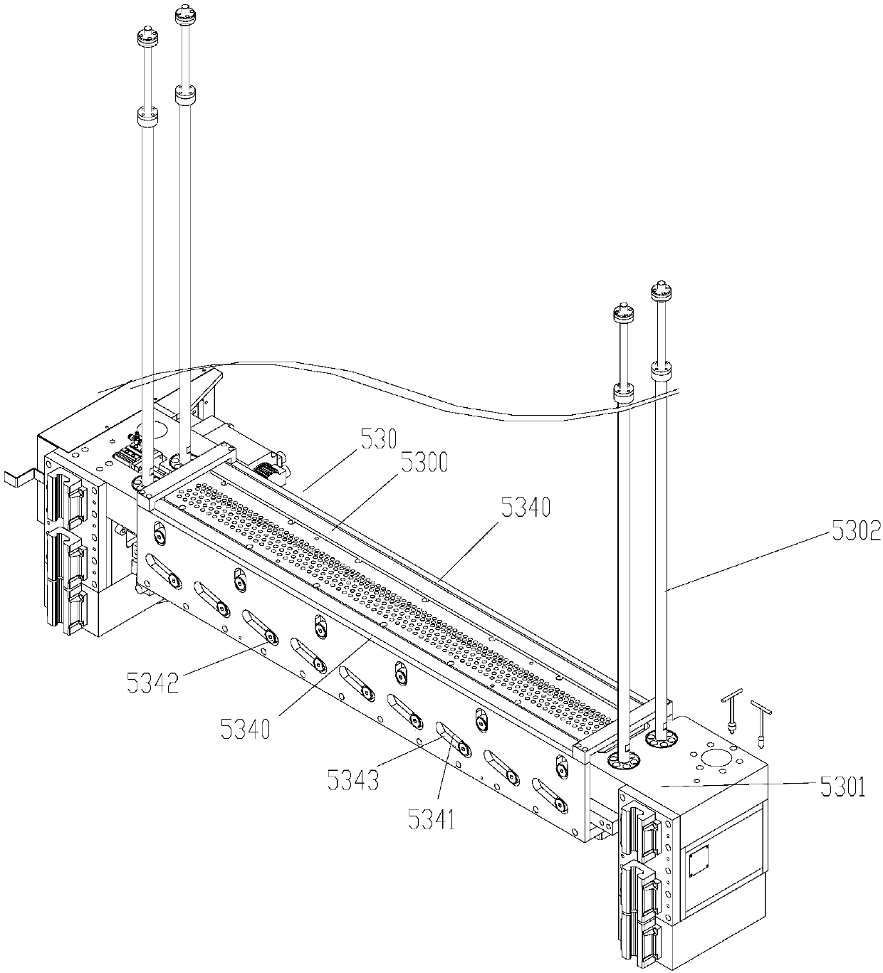 Expansion pipe clamping mechanism and pipe expander provided with same