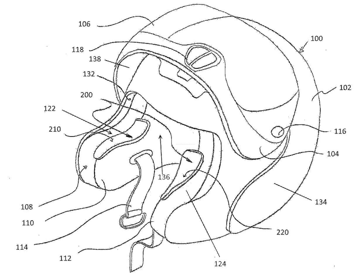 Air control pads and system for an helmet and helmet equipped with same.