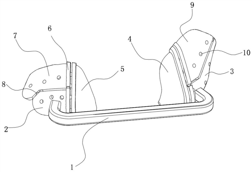 Integrated mandible osteotomy external fixing device and use method